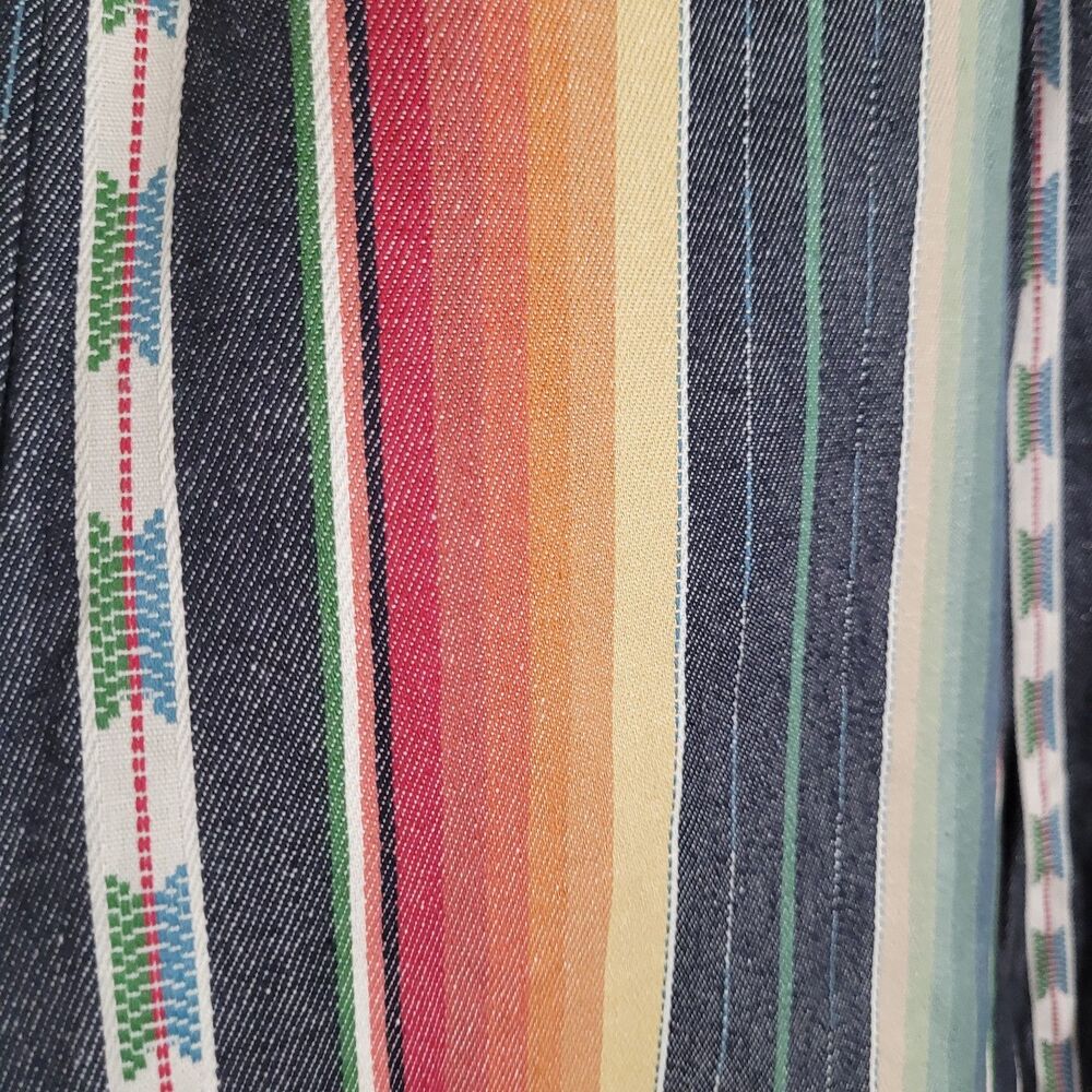 L&B Striped Boot-Cut Pants in Multicolor Vertical Bands - Picture 13 of 13